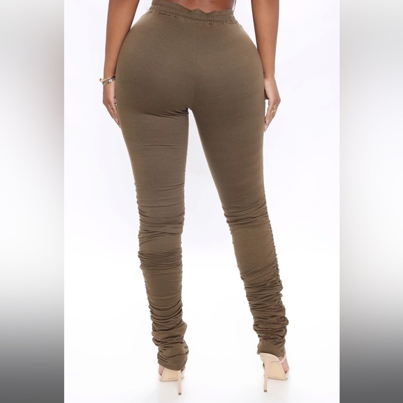 Stacked Pants (Olive) - Picture 3 of 3